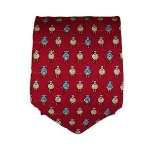 🆕BROOKS BROTHERS 346 Red sheep Silk Tie USA 58"/ 3.6" NWT